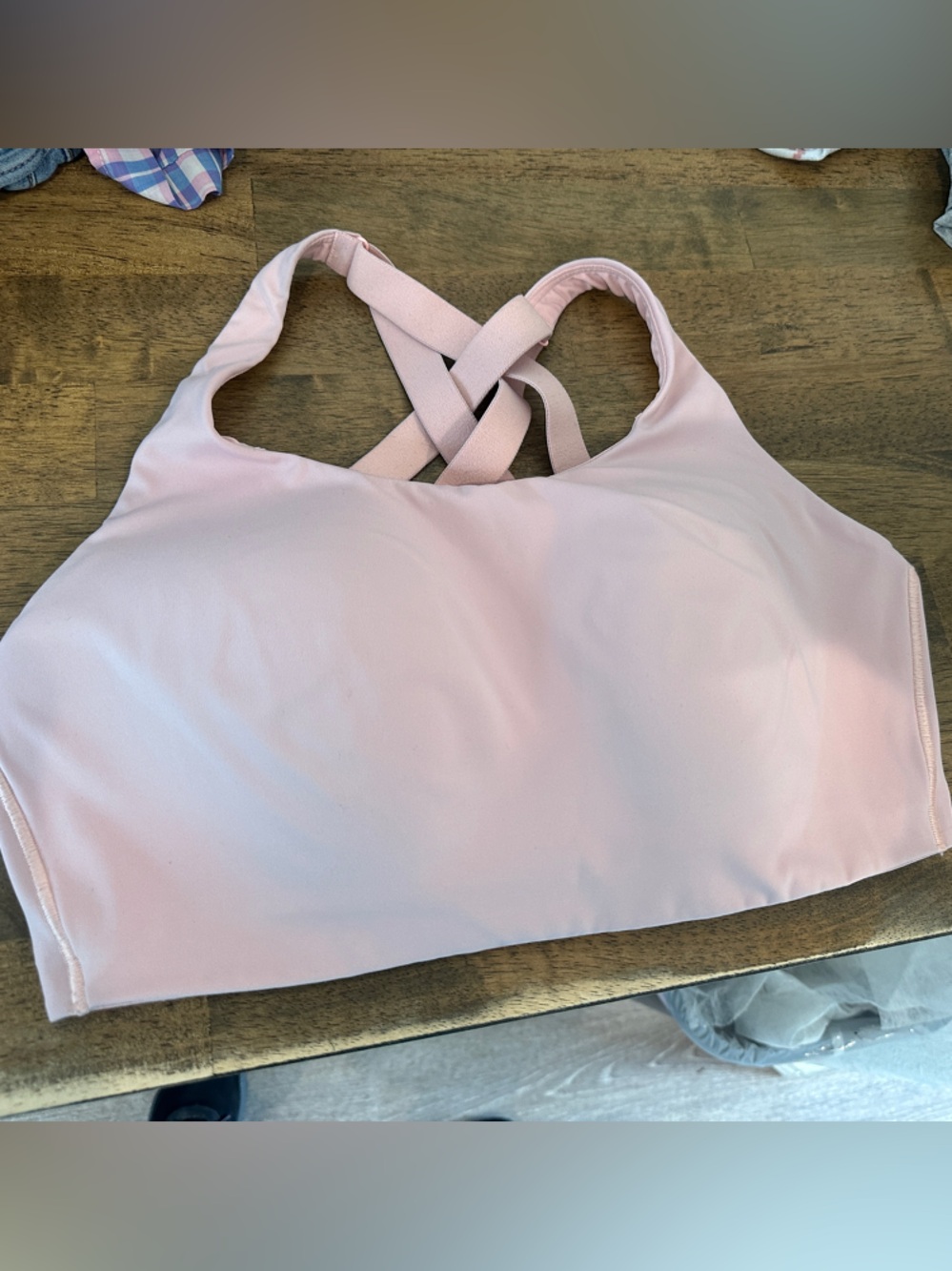 lululemon athletica Pale Pink Adjustable-Strap Sports Bra